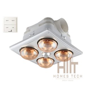 Đèn sưởi âm trần 4 bóng có điều khiển – HE4BR